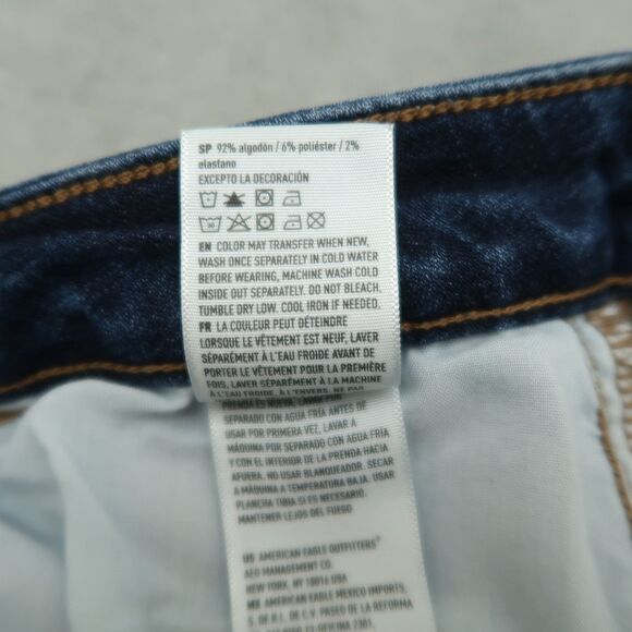 American Eagle Jeans Womens 14 Short Highest-Rise Jegging 26.5" Inseam Destroyed - Picture 11 of 16